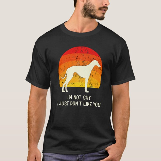 Greyhound Windhound Retro 6 T Shirt (Framsida)