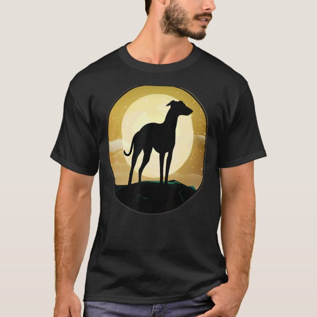 Greyhound Windhound Retro T Shirt (Framsida)
