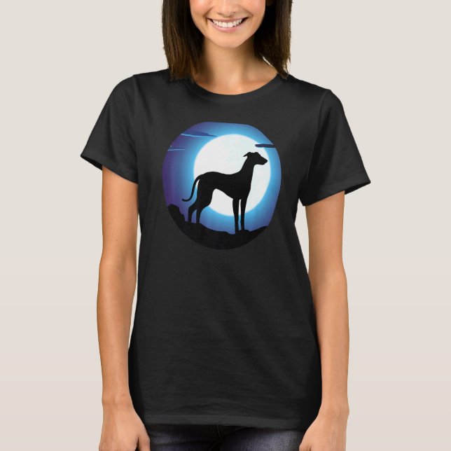 Greyhound Windhound Retro T Shirt (Framsida)