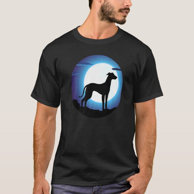 Greyhound Windhound Retro T Shirt (Framsida)