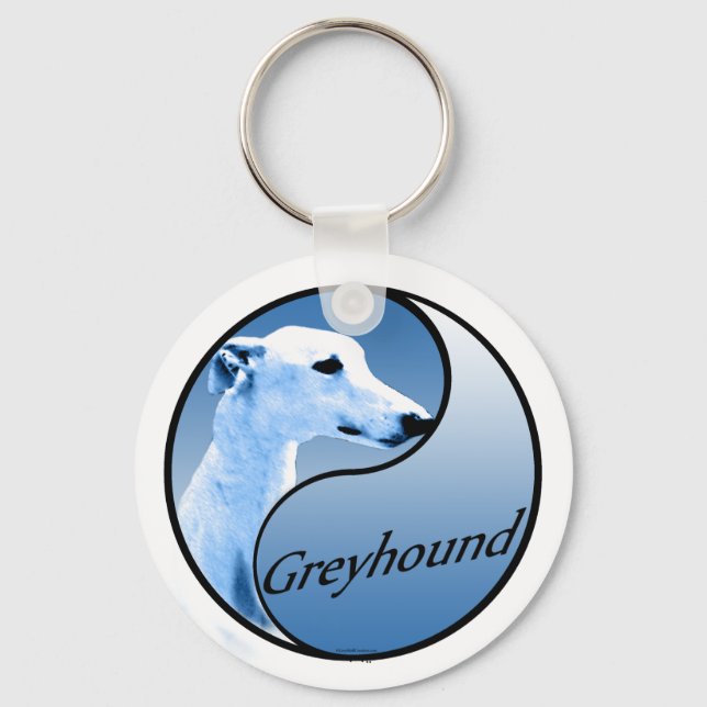 Greyhound Yin och Yang Nyckelring (Framsida)