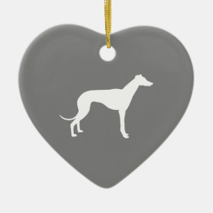 Greyhoundhund Julgransprydnad Keramik