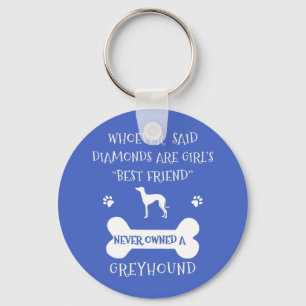 Greyhounds är flickans bästa vän nyckelring