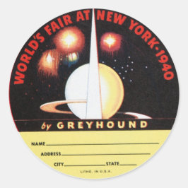 Greyhound's Worlds Fair Runt Klistermärke