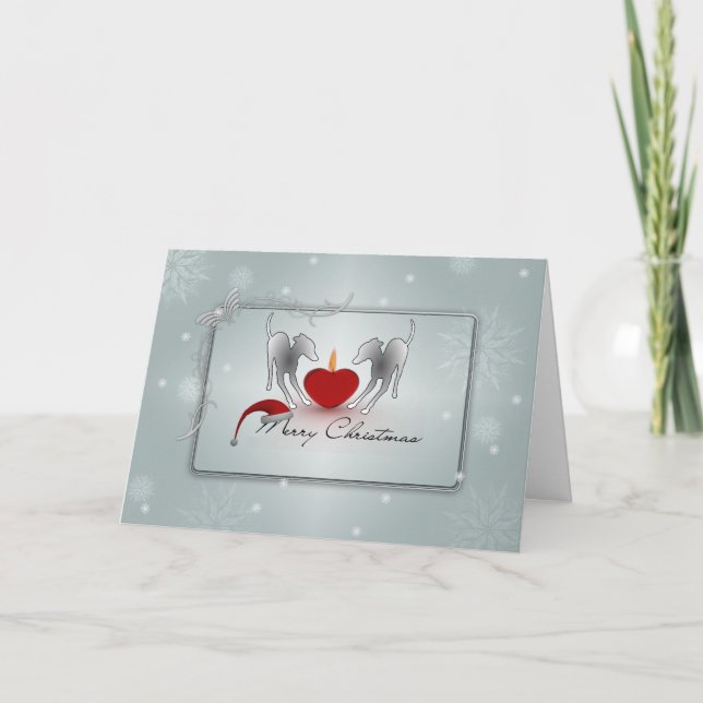 Greyhunds God jul Anteckningskort (Framsida)