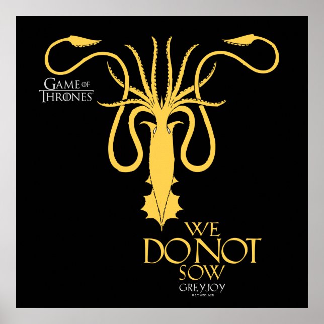 Greyjoy Sigil - vi låter inte Poster (Framsidan)