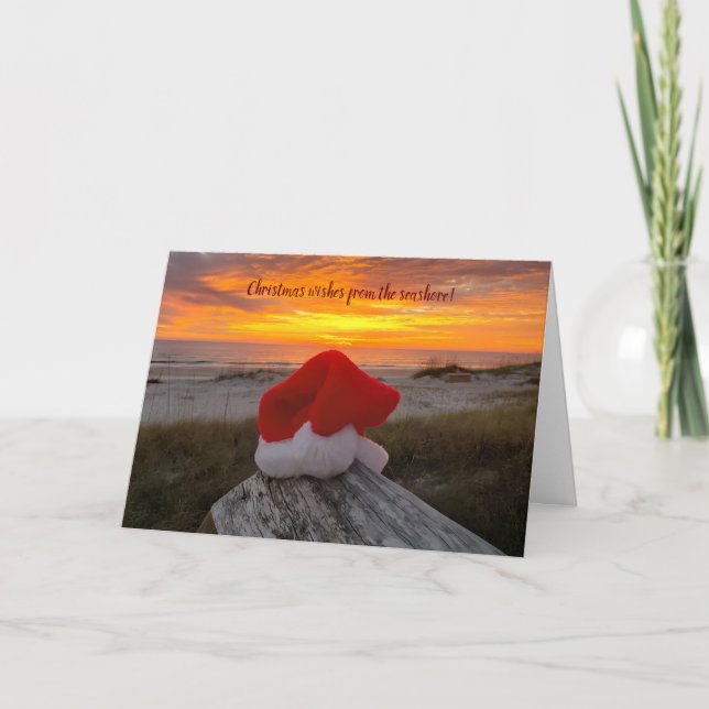 Greykort för julstrand kort (Framsida)