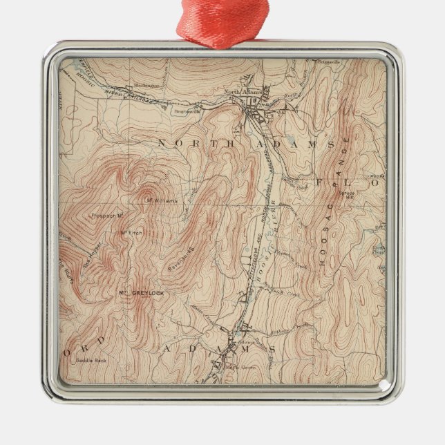 Greylock, Massachusetts Julgransprydnad Metall (Framsidan)