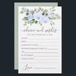 Greyrådgivning och Önskemål-kort för Blue Ro Blomm<br><div class="desc">En vacker dammig blå pastel ro blommigt gräns toppar,  detta råd och Önskemål-kort. Om du behöver fler matchande produkter,  meddela mig.</div>