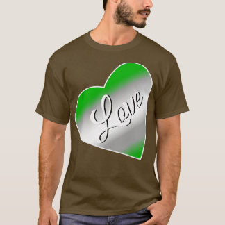 Greyromantic Kärlek Flagga T Shirt
