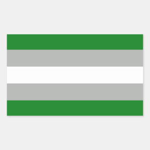 Greyromantiskt Pride Rektangulärt Klistermärke