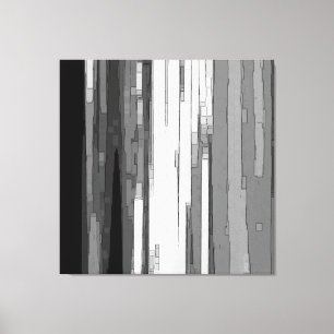 Greyscale Abstrakt B&W Art Canvastryck