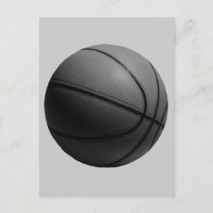 Greyscale Basketball Postcard Vykort