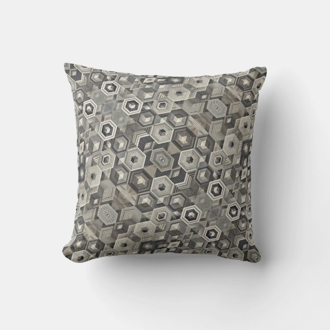 Greyscale Geometrics Kudde (Framsida)