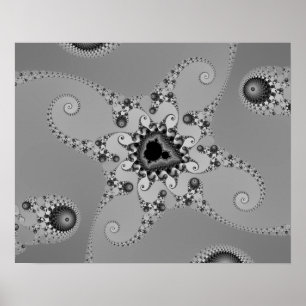 Greyscale Octopus Poster