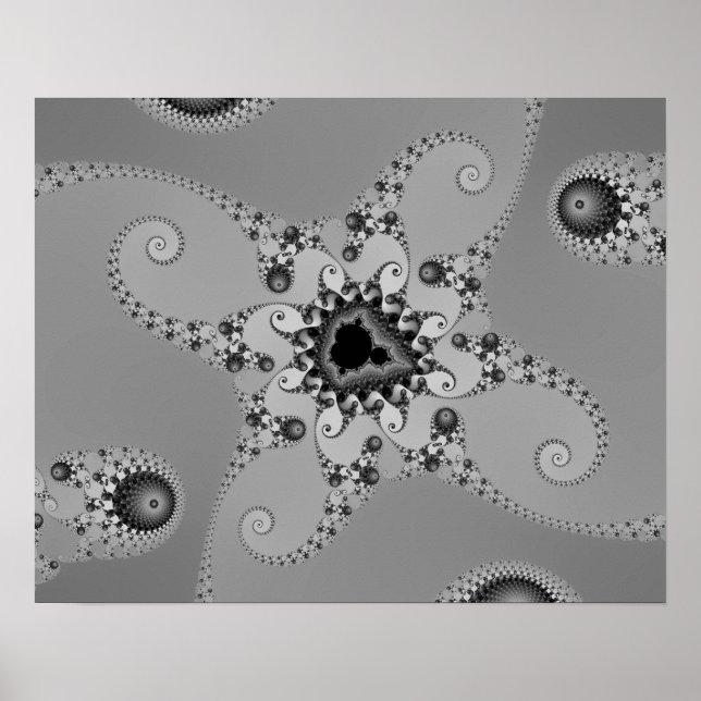 Greyscale Octopus Poster (Framsidan)