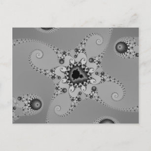 Greyscale Octopuses Postcard Vykort