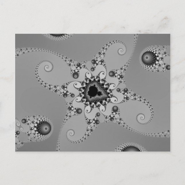 Greyscale Octopuses Postcard Vykort (Framsida)