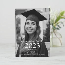 Greyscale Photo Studenten-meddelande Inbjudningar