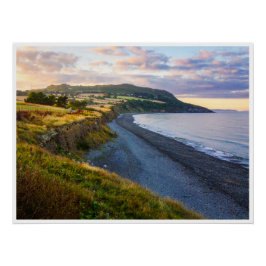 Greystones South Beach Coastal View Perfect Poster