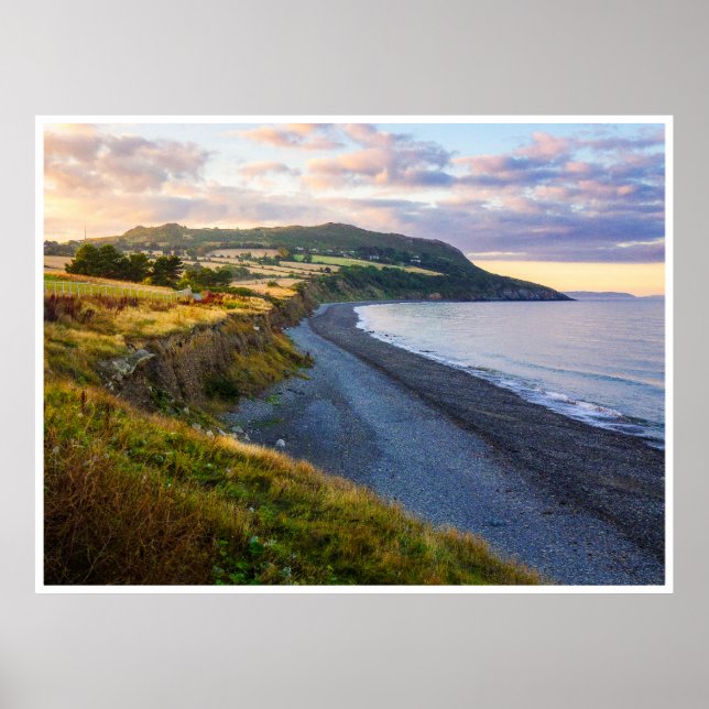 Greystones South Beach Coastal View Poster (Framsidan)