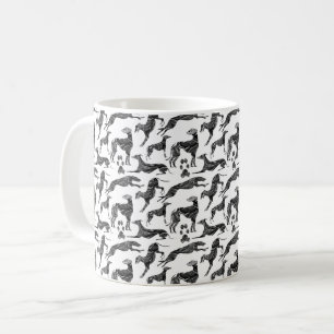 Greyt Greyhound Marble Silhouettes Kaffemugg