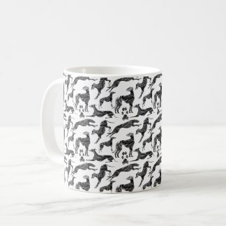 Greyt Greyhound Marble Silhouettes Kaffemugg