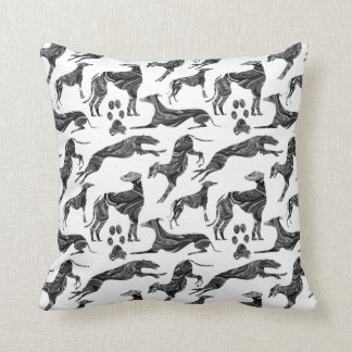 Greyt Greyhound Marble Silhouettes Kudde