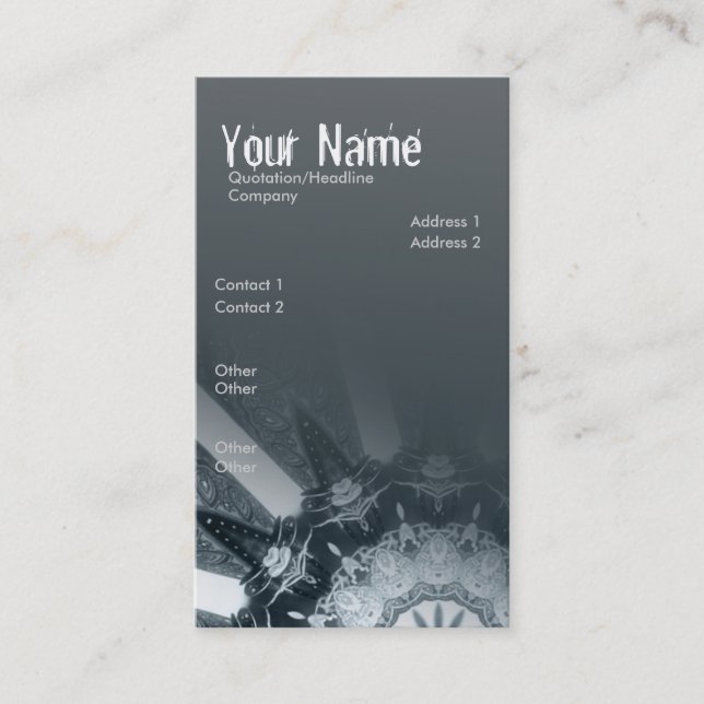 Greytall-Lodrät, Affärskort Visitkort (Framsida)