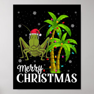 Grhopper Älskare Män Kvinnor Julgran Ljusslingar Poster