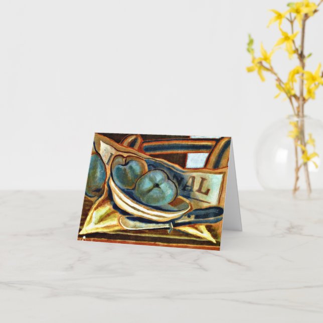 Gri - Äpplen, Fortsatt livskonst av Juan Gris Kort (Gul blomma)