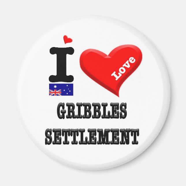 GRIBBLES SETTLEMENT - I Kärlek Magnet (Framsidan)