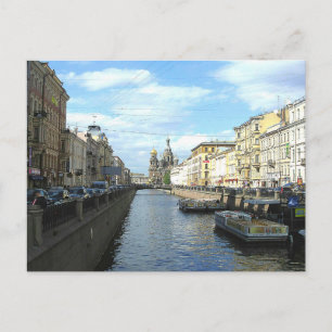 Gribojedovkanalen. St. Petersburg, Ryssland. Vykort