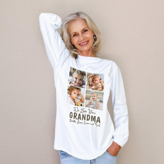 Grid anpassat för mormor-fotosamling t shirt