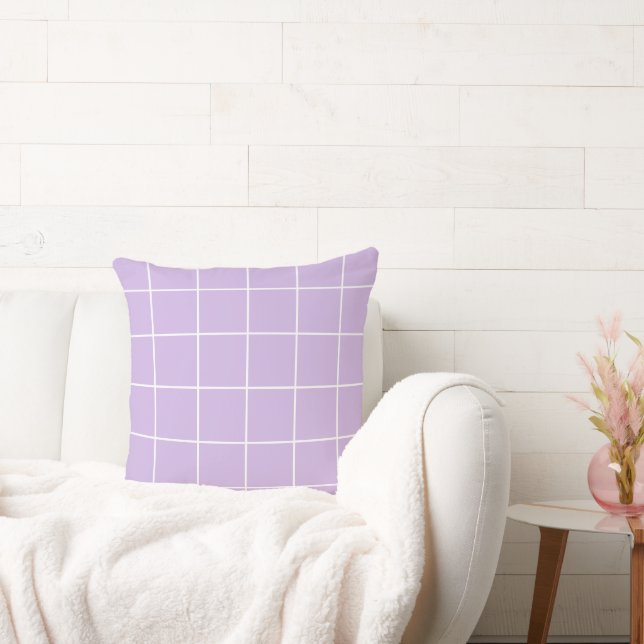 Grid Lilac och White Kudde (Soffa)