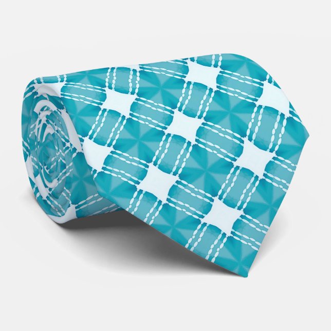 Grid och Stars Gingham Blue Slips (Rullad)