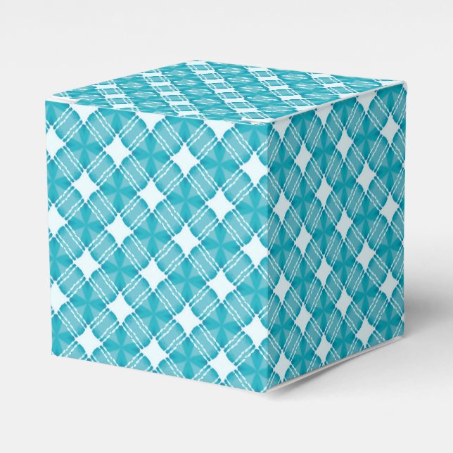 Grid och Stars Gingham Mönster Presentaskar (Framsidan Sidan)