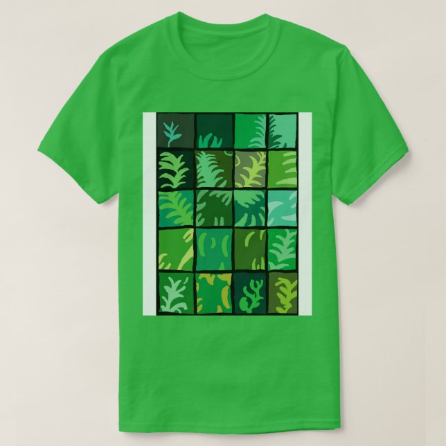 Grid of greenery t shirt (Design framsida)