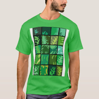 Grid of greenery t shirt