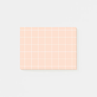 Grid paper: minimalist grid (Peach) Post-it Block