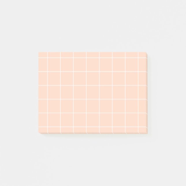 Grid paper: minimalist grid (Peach) Post-it Block (Framsida)