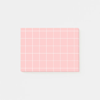 Grid paper: minimalist grid (pink) post-it block