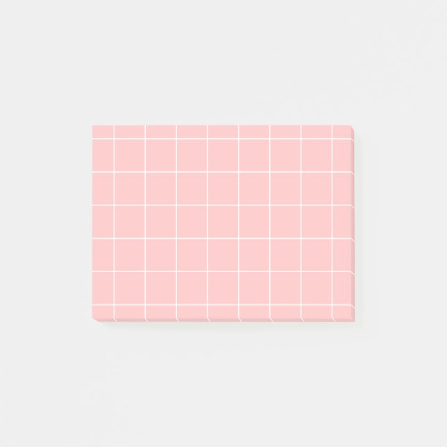 Grid paper: minimalist grid (pink) post-it block (Framsida)