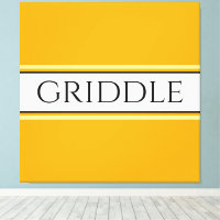 GRIDDLE Bright Golden Gult White Rand Text