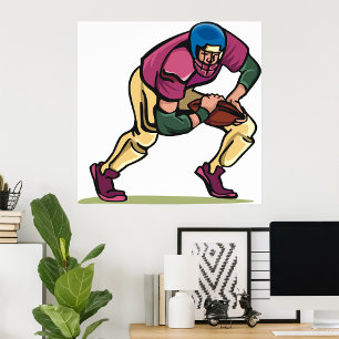 Gridiron Football Player Poster