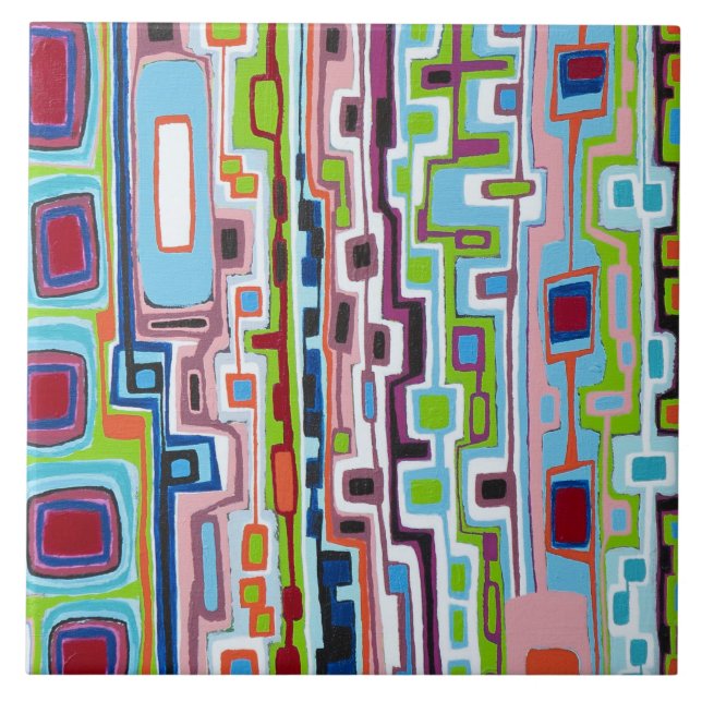 Gridlock 6 x 6 keramiskt plattor kakelplatta (Framsidan)