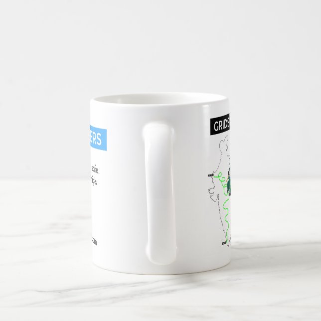 GRIDSKIPPERS-mugg med kartan och sponsorer Kaffemugg (Handtag)