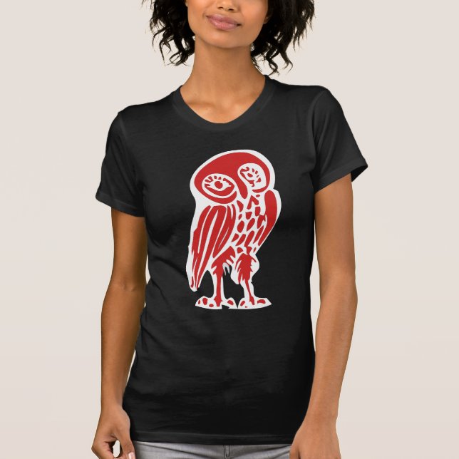 Griechenland Antike Eule T Shirt (Framsida)