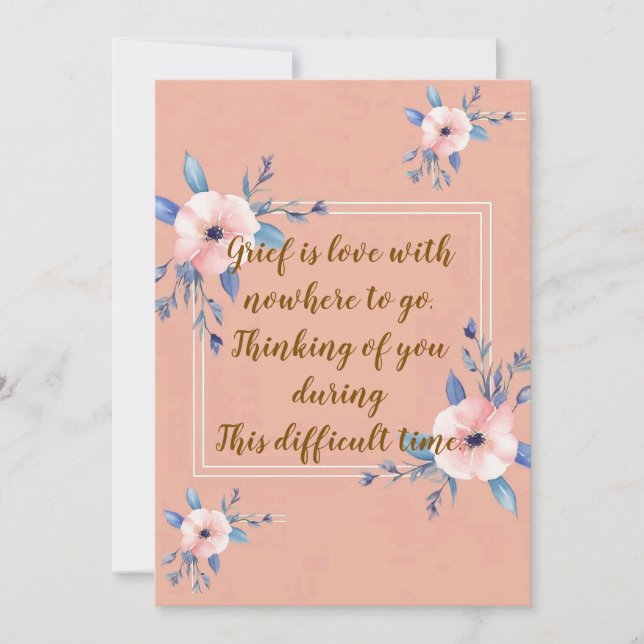 "Grief är Kärlek Unchored", få bra kort. Meddelande (Framsida)