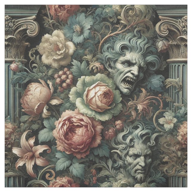 Grief Council - Gothic Påstående Tile Tyg (Provkarta)